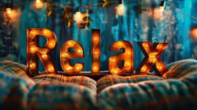 Accent Lighting Stress Relief concept art poster.