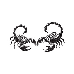 Black scorpion vector transparent background