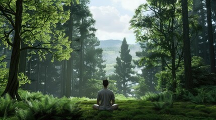 A Moment of Tranquility in the Misty Forest