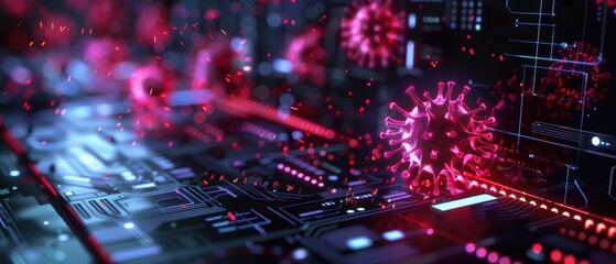 Obraz premium of antivirus software detecting and removing malware