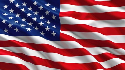 Fototapeta premium American Presidents: US Flag for Honoring Independence, Labor, and Memorial Days