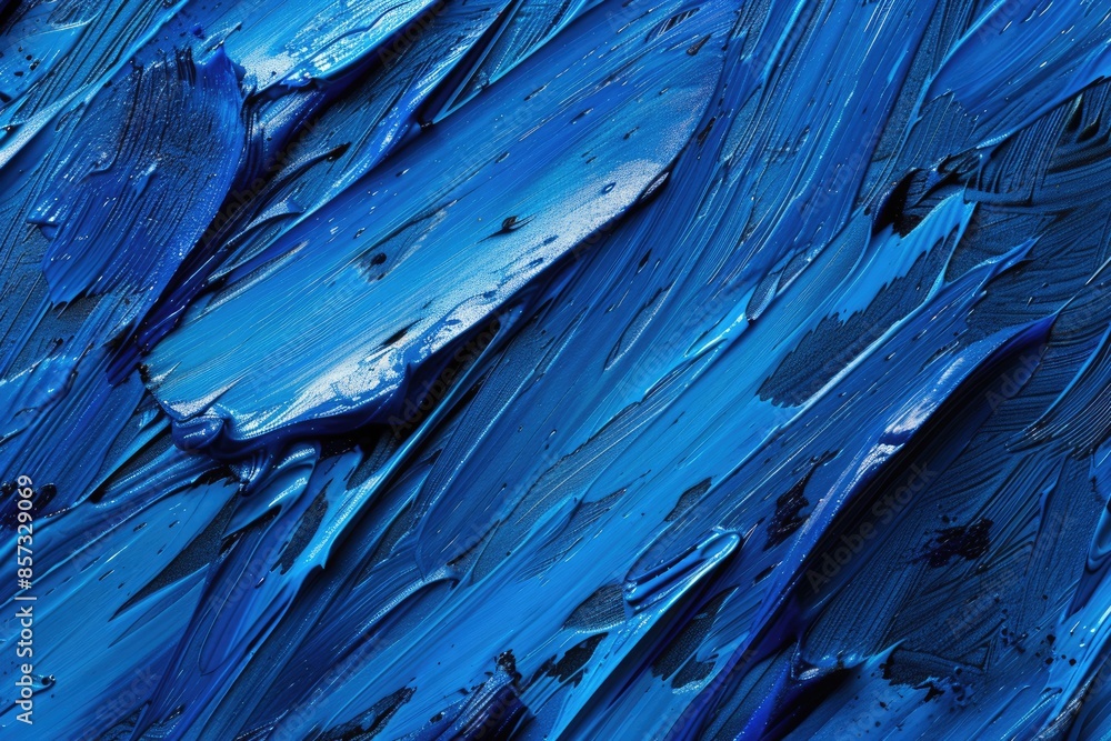 Poster blue acrylic paint strokes. messy and realistic brush strokes with vignetting for artistic design el