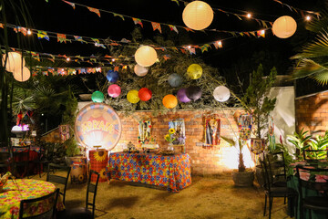 Festa Junina bandeirolas e decoração