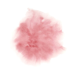 Watercolor card template. Abstract stains texture in subtle red hues with blank copy space for text. Dusty pink hand painted background for invitation, save the date, wedding, postcard, quotes