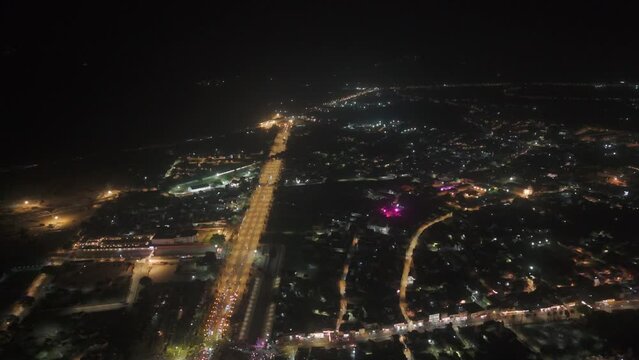 ayodhya uttar pradesh night view drone video