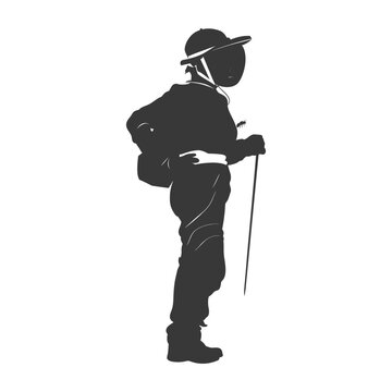recommend clip art: silhouette woman beekeeper in action black color only