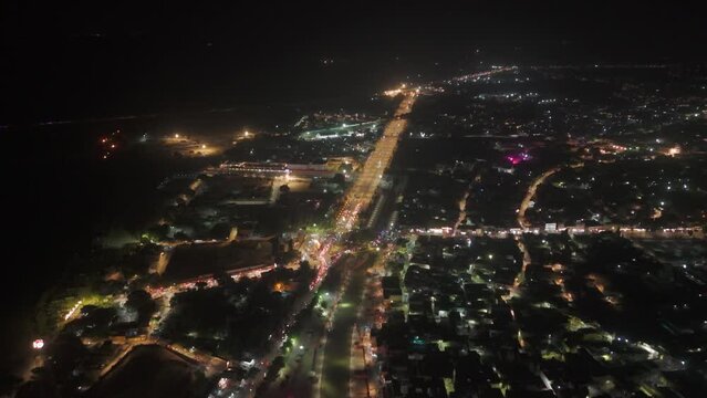 ayodhya uttar pradesh night view drone video