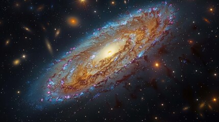 Fototapeta premium View of Whirlpool Galaxys spiral arms and core