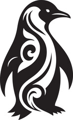 Penguin silhouette vector illustration.eps