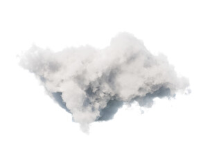 Obraz premium single white cloud with transparent background