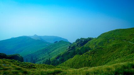 Fototapeta premium landscape of green amazing valley in uttrakhand view