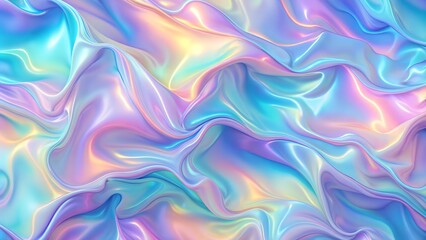 abstract holographic background in pastel rainbow colours