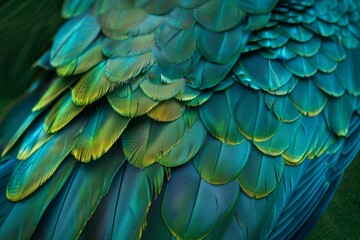 peacock feathers closeup