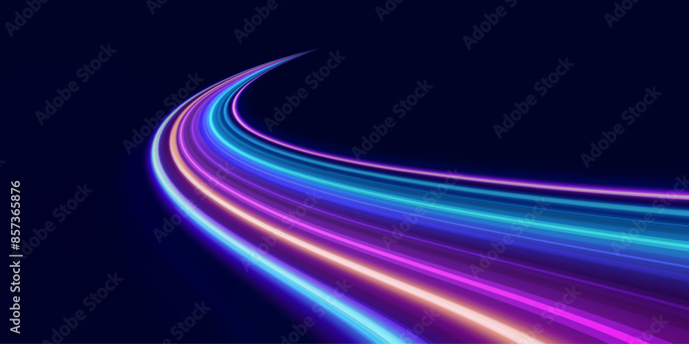 Aufkleber Abstract speed line background. Dynamic motion speed of light. Technology velocity movement pattern for banner or poster design. Vector EPS10.