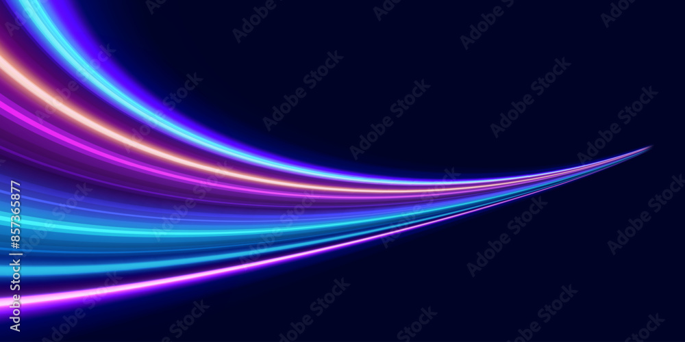 Aufkleber Abstract speed line background. Dynamic motion speed of light. Technology velocity movement pattern for banner or poster design. Vector EPS10.