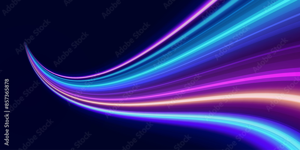 Aufkleber Abstract speed line background. Dynamic motion speed of light. Technology velocity movement pattern for banner or poster design. Vector EPS10.