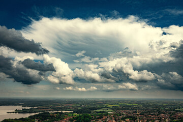 Cloudy sky over city