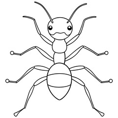 ant line art vector illustration