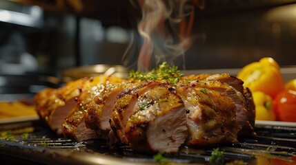 pork prepared in a restaurant