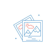 Photo Album, Image Gallery Vector Icon Design