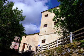 Naklejka premium the castle of Senarega XIII XV century Valbrevenna Genoa Italy