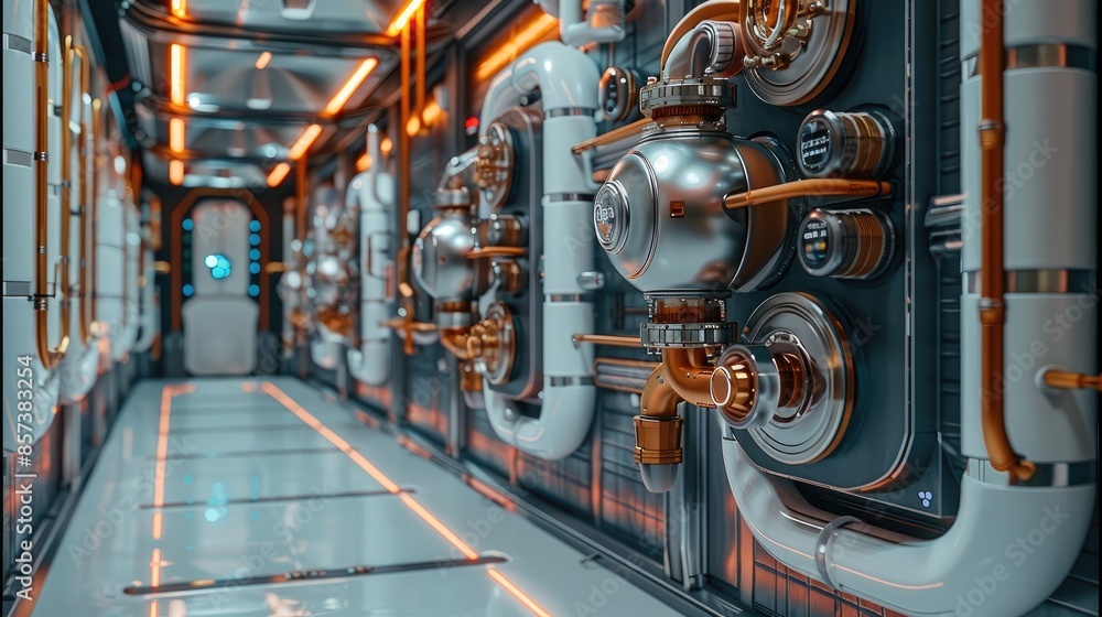 Poster Technical systems, driven maintenance systems in a high tech industry reducing downtime and enhancing productivity. Generative AI.