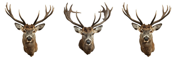 Obraz premium set of a taxidermy rabbit in a sitting position on a transparent background