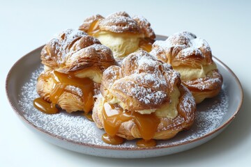 Caramel Topped Puffs with Heavenly Drizzle