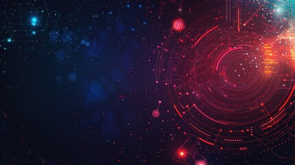 Abstract circular tunnel graphic computer technology background