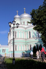 Orthodox church against the sky on a summer day.