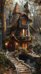 Obraz premium house in the forest