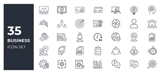 Business icon set