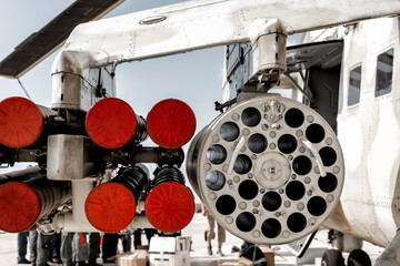 Possible armament configuration on helicopter gunship