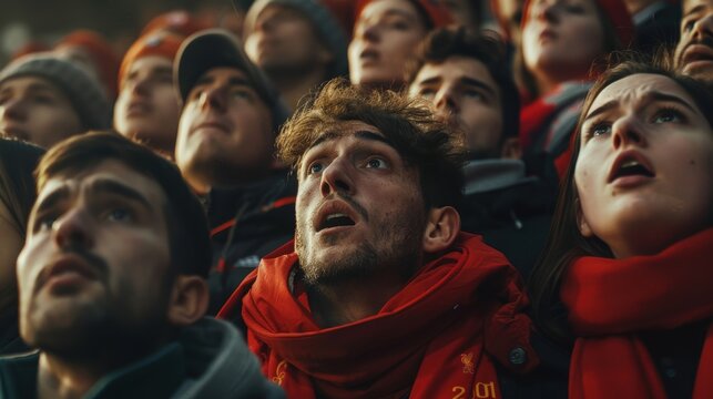 A group of football fans are crying for their team to be disqualified. Fans in the stadium were irate and dissatisfied.