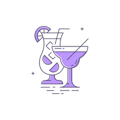 Drink Cocktails Vector Icon Design