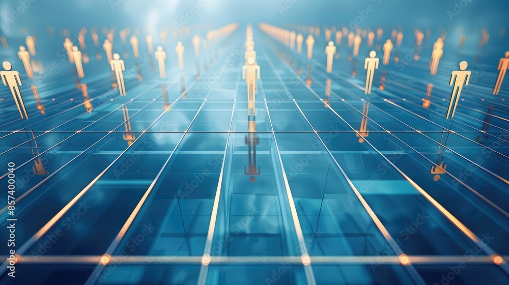 Poster networking communication, organized communication system between company workers. decentralized netw