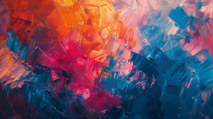 Modern impressionism technique. Wall poster print template. Abstract painting art. Hand drawn by dry brush of paint background texture. Oil painting style