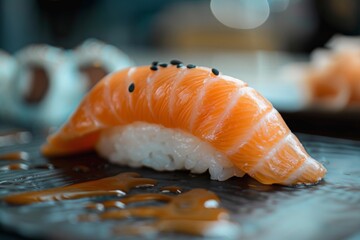 Fresh Salmon Nigiri Sushi
