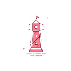 Lighthouse Vector Illustration Icon Design