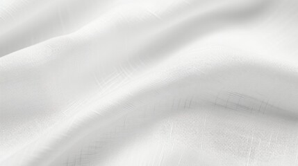 Fototapeta premium Close-up of crisp white cotton shirt fabric, showcasing its smooth texture and fine weave