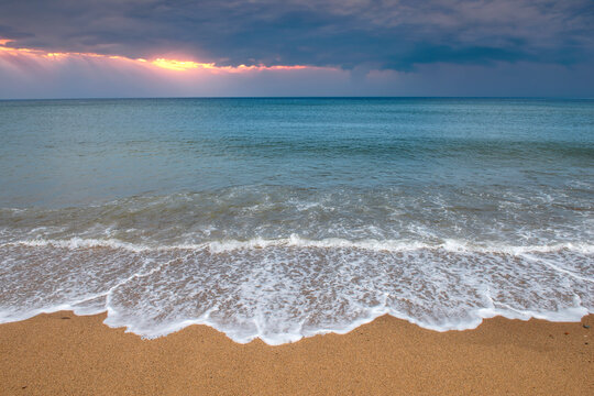 Cape Cod beach at sunset