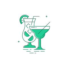 Drink Cocktails Vector Icon Design