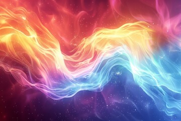Obraz premium Vivid Abstract Colorful Energy Waves