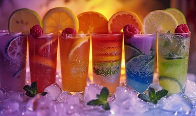 Colorful smoothies