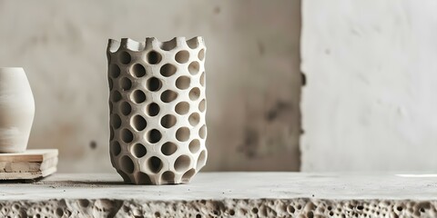 A modern clay tower showcasing the endless potential of clay construction methods. Concept Architecture, Innovative Construction, Clay Materials, Modern Design, Sustainable Building