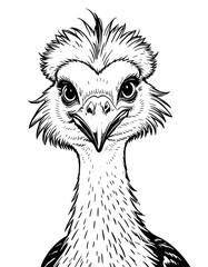 Fototapeta premium Stylised African Bird Portrait
