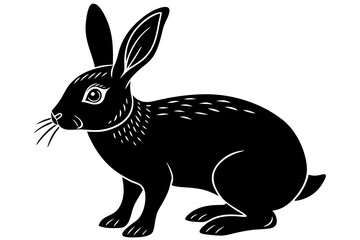  rabbit line art vector silhouette illustration