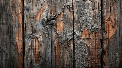 Obraz premium Texture of aged wood in the background