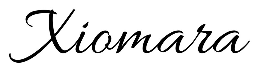 Xiomara - colore nero - parola nome scritta - ideale per websites, presentazioni, biglietti, banners, sweatshirt, stampe, cricut, silhouette, sublimazioni, etichette, adesivi