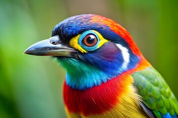 Fototapeta premium colorfull cute bird, AI GENERATED